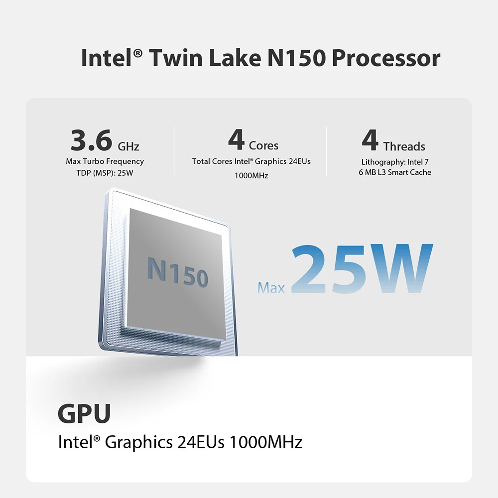 Beelink MINI S13 Mini PC Intel Twin Lake N150 16GB DDR4 500GB SSD Wifi6 1000M LAN Desktop Mini Computer VS Mini S12 Pro MINI S 4