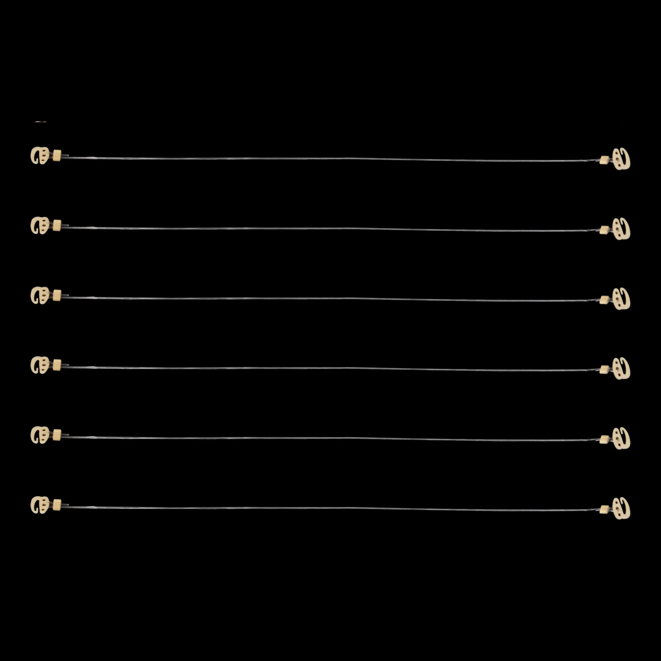 6pcs Invisible Wire Fish Line for Hair Extensions 3 Colors Available Hairpieces String Replacement
