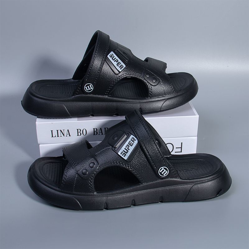 Men's Sandals Anti-shock Slip-On Breathable Soft Surface Anti-slip Deodorant Beach Shoes Comfortable Wear Resistant EVA Material