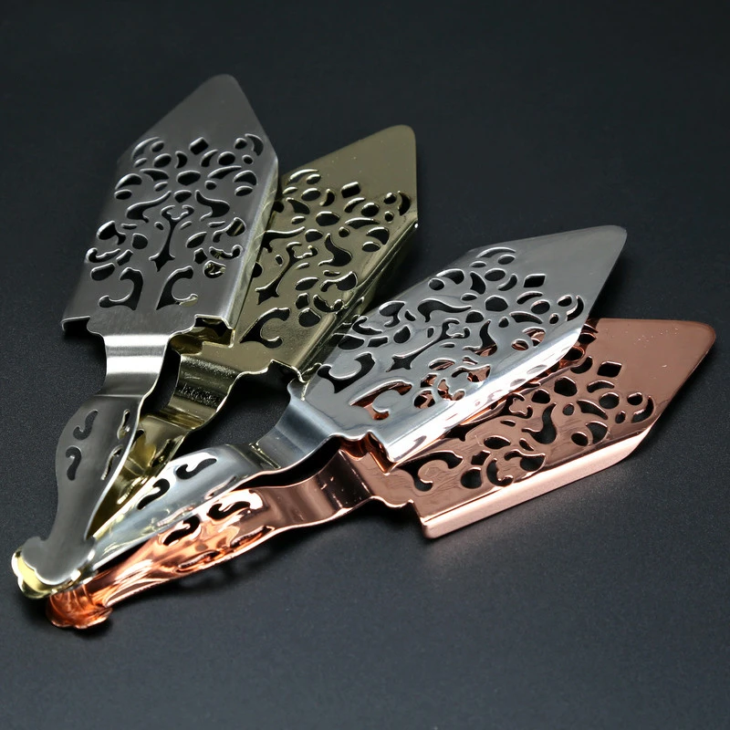 New Stainless Steel Absinthe Spoon Cocktail Bar Utensils Bitter Scoop Absinthe Glass Cup Drink Ware Spoon Creative Filter