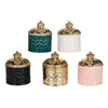 Ceramic Candle Jars with Lid Empty Glass for Candle Wedding Decorations Centerpiece Cheap Candle Container Wholesaler 6