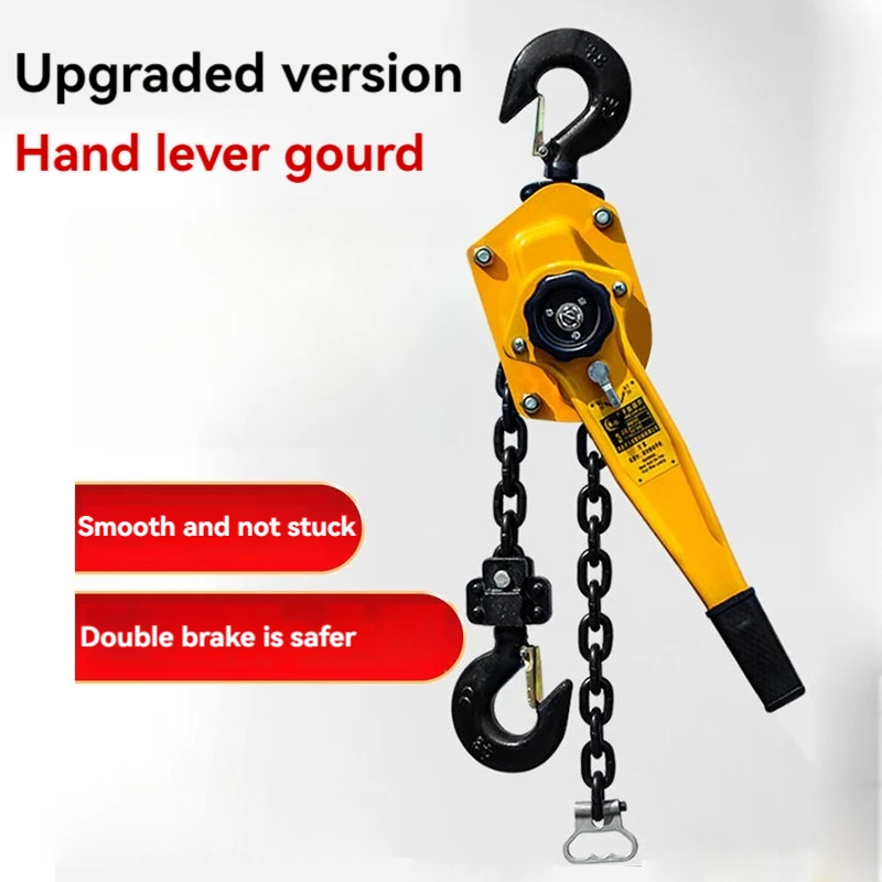 1 T Pulling Wrench Hoist Manual Lifting Chain Hoist Hand Chain Hook Portable Lever Block inverted Tightener
