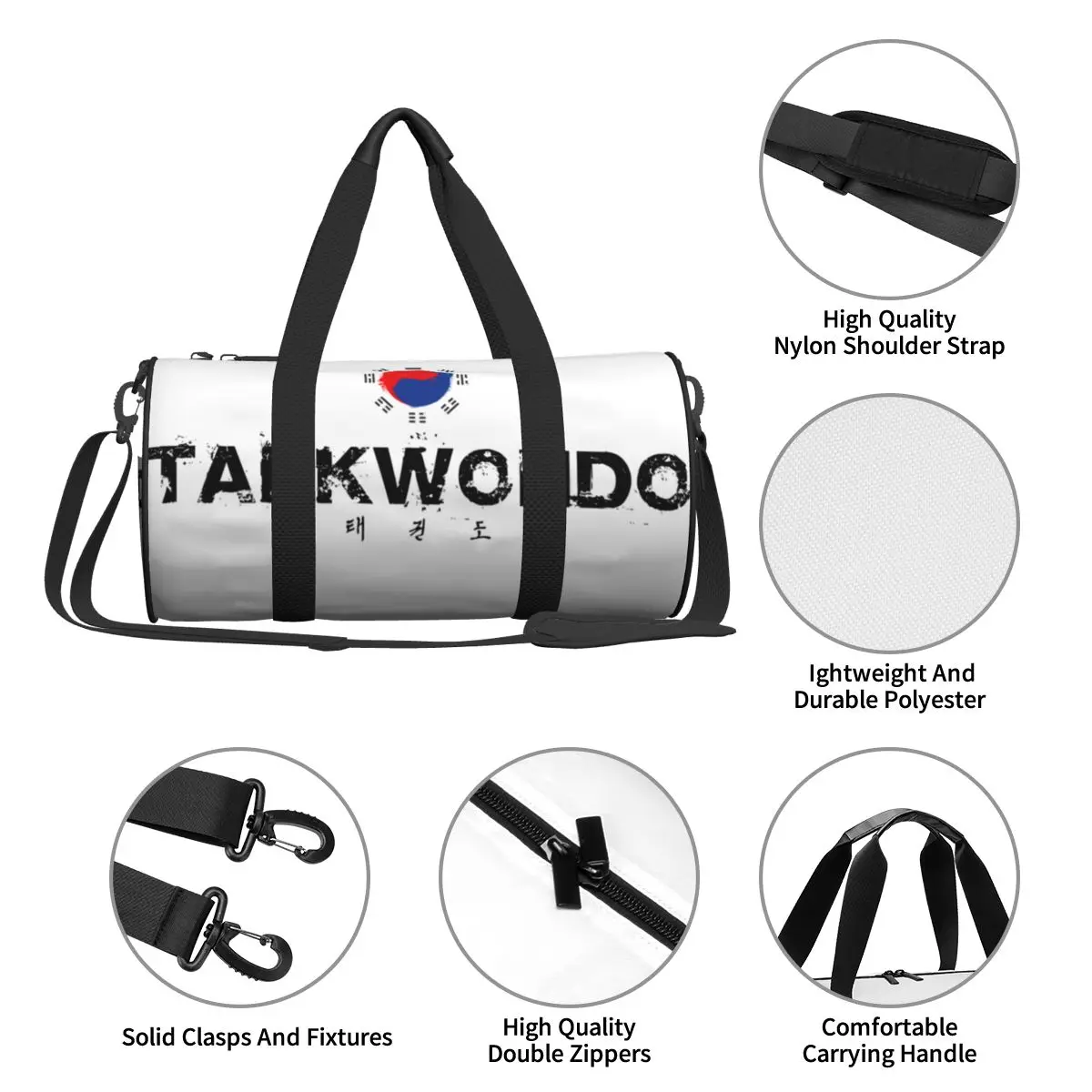 Korea Taekwondo Gym Bag Martial Arts Outdoor Sports Bags Large Travel Training Printed Handbag Cute Fitness Bag For Couple 4
