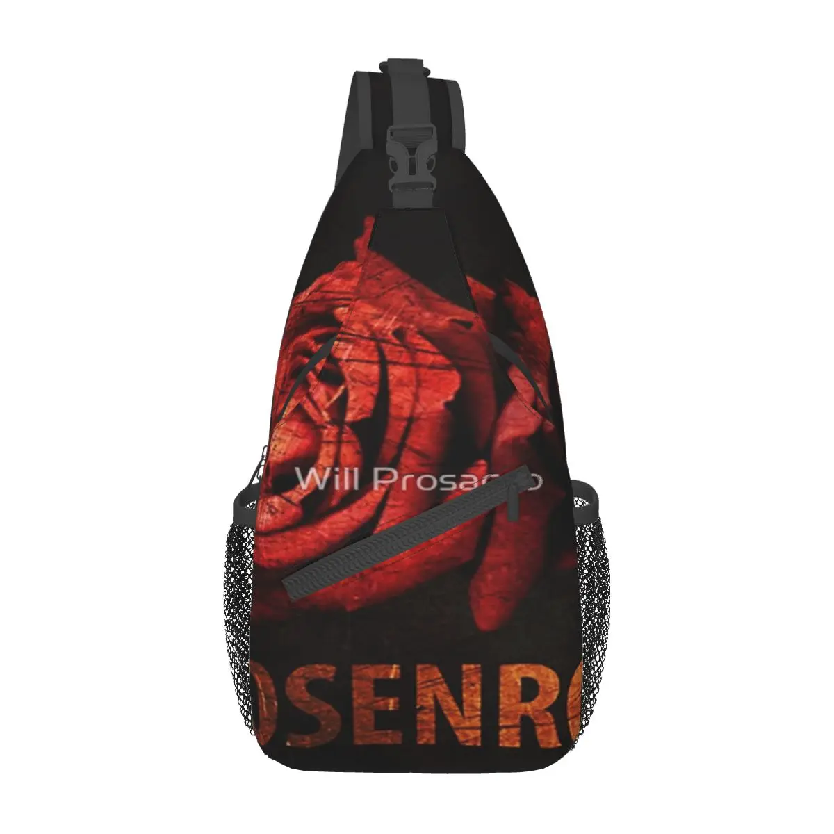 

Rose Trending Chest Bag Retro With Zipper Mesh Bag Gift Nice gift Customizable