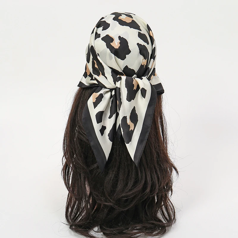 Luxury Silk Head Scarf - Soft Summer Foulard Bandana for Women