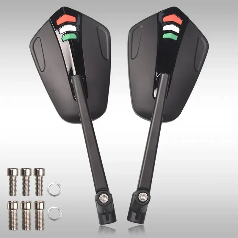 Universal True Carbon Fiber Motorcycle Handlebar Rear View Mirrors Glare Mirror for Honda for Yamaha Suzuki Scooter
