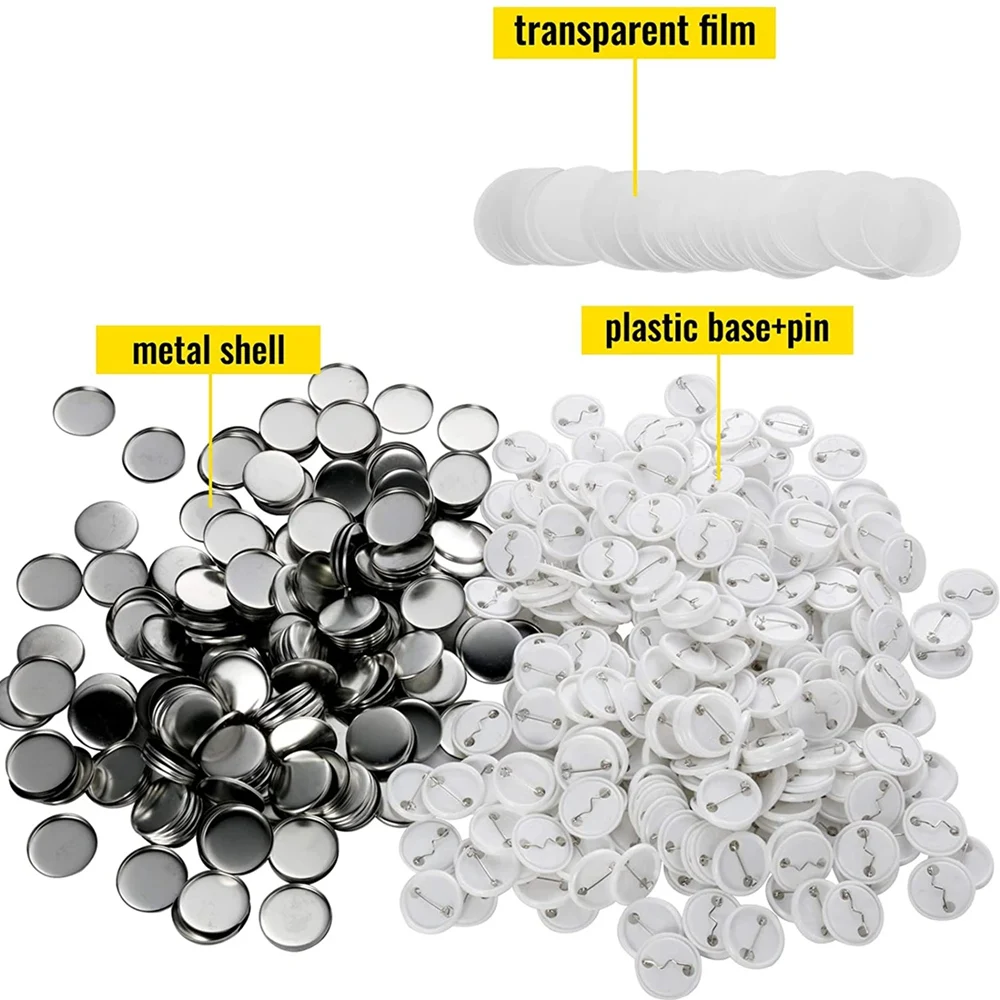 25-75MM Badges Button Maker Part 100PCS Blank Plastic Badge or Metal Badge DIY Pin Badges Maker Supplies For Badge Button Make badge parts,button making supplies