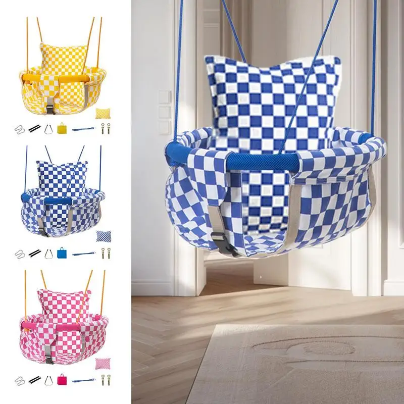 Kids Outdoor Swing Safe Children Swing Toddler Indoor Outdoor Swing Set Backyard Swingset Playground Accessories For Kids 2