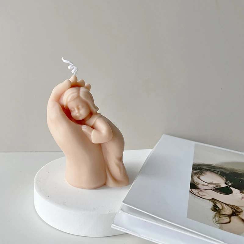 Unusual Making Mold Mother's Hand Silicone Mould 3D Aromathery Drop shipping