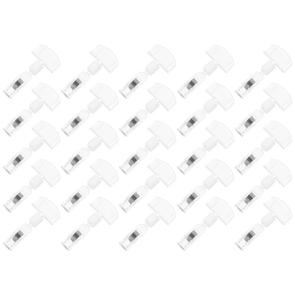 

25 Pcs Pop Advertising Clip Sign Holder Price Display Holders Signs Label Tag Merchandise Clips Stand on