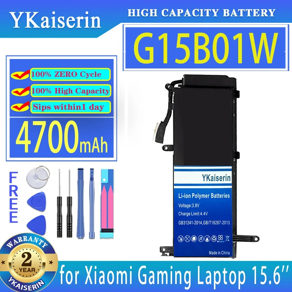 

Аккумулятор ykaisin G15B01W, 4700 мАч, для игрового ноутбука Xiaomi, 15,6 дюйма, I5 7300HQ, GTX1050, GTX1060, 1050Ti/1060, 171502-A1