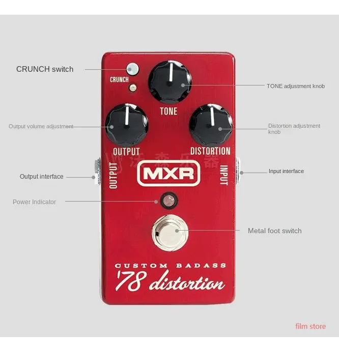 

Dunlop M78 CUSTOM BADASHS Electric Guitar Distortion tonal stomp