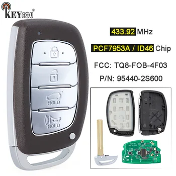 Keyforkess 433.92MHz PCF7953A ID46 TQB-FOB-4F03 P/N: muslimex 4 pulsanti Prox Smart Remote Car Key Fob per Hyundai Tucson 2014-2015