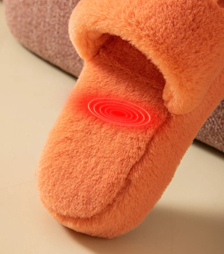 Pantofole da donna Pantofole soffici Scarpe da casa in peluche comode Pantofole da casa a punta aperta in cotone antiscivolo per interni ed esterni_voghion.com