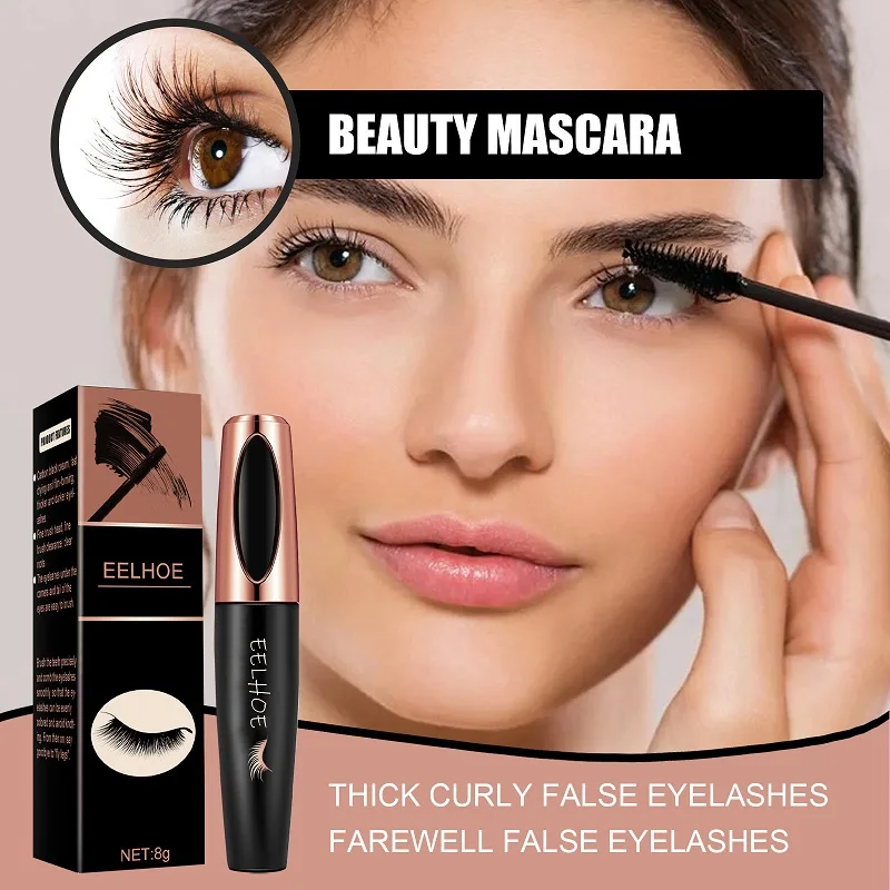 1Pcs 4D Silk Fiber Mascara Waterproof Long Lasting Eyelashes