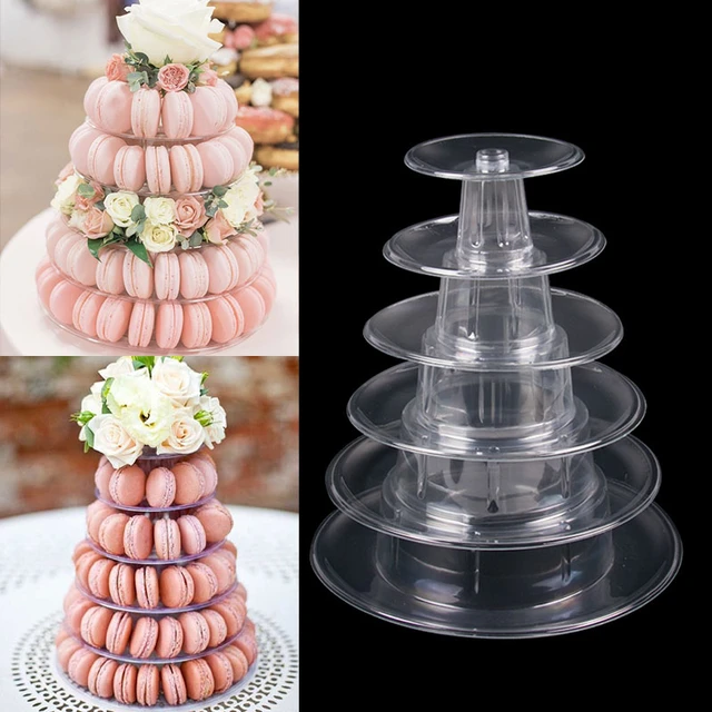 Support à Gâteau,Présentoir rond à macarons à 6 étages,pour gâteaux,  desserts, aliments, pâtisserie, fête de mariage - Cdiscount Maison