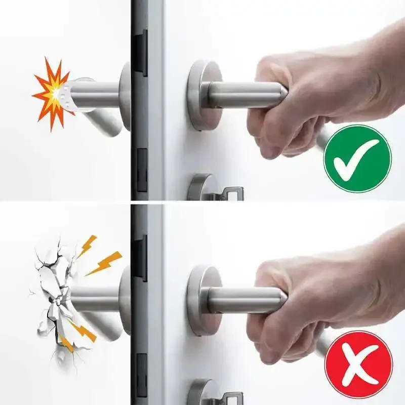 Silicone Door Stopper Wall Protector Door Handle Transparent Bumper Anti Crash Cover Pads Doorknob Protected Shockproof O Rings silicone door stopper door stopper bumpers door stopper