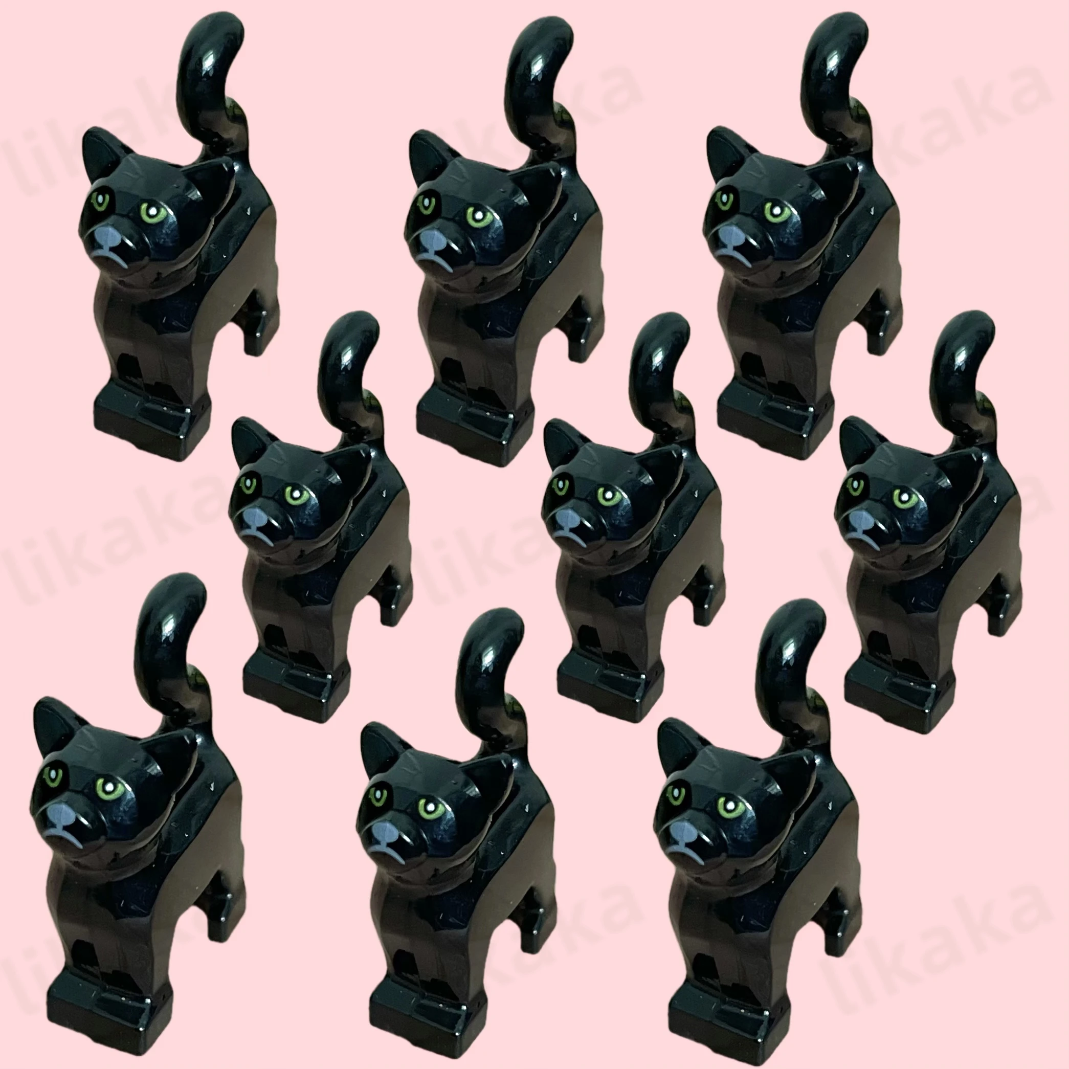 9PCS-Black-Cat-Mini-Building-Blocks-City-Farm-Animals-DIY-Toy ...