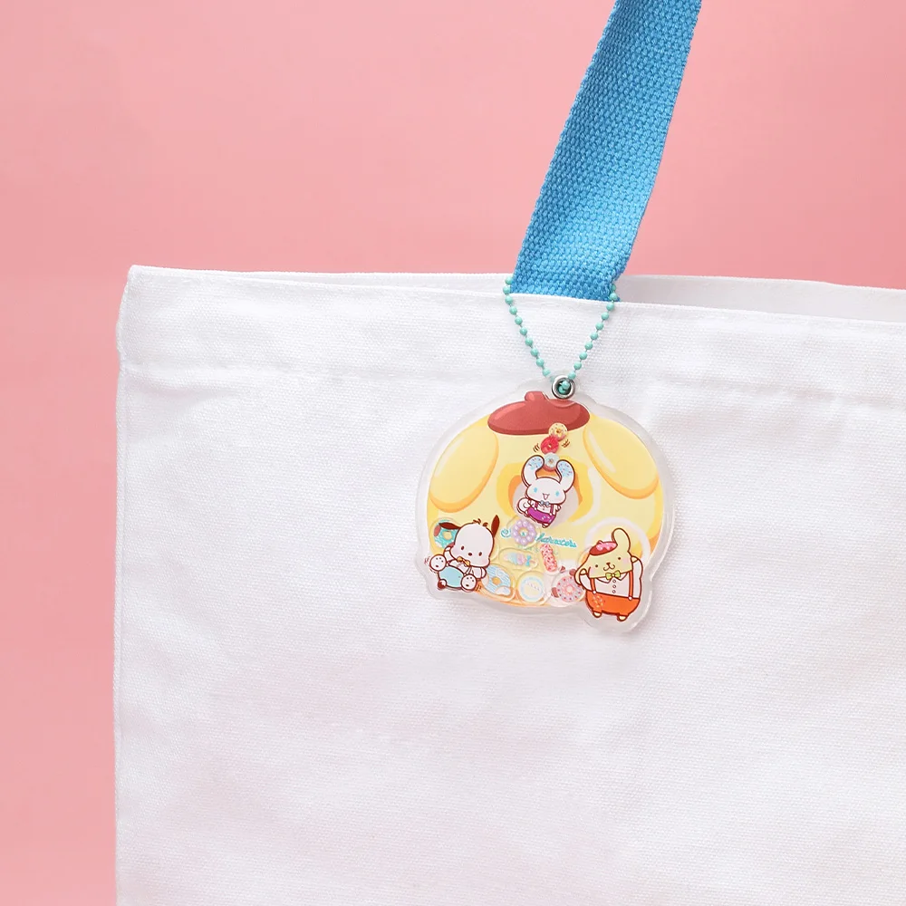 Sanrio Acrylic Shaker Keychain Pendant Clear Pattern Smooth Surface Durable Suitable For Decorating Bags Keys Pencil Case 4