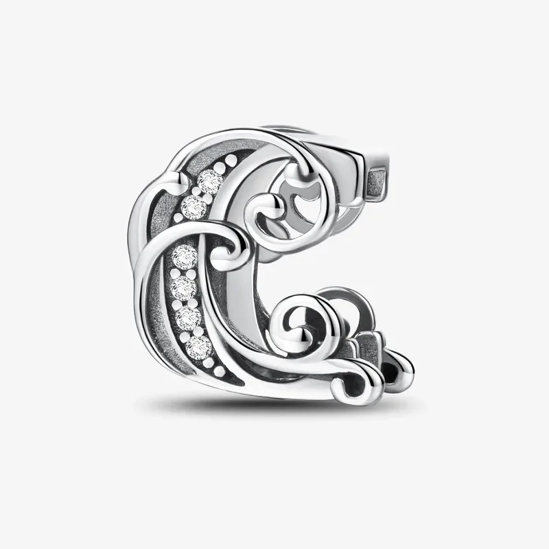 Elegant 925 Sterling Silver English Letter Charm Beads - High-Quality Fine Jewelry Gift