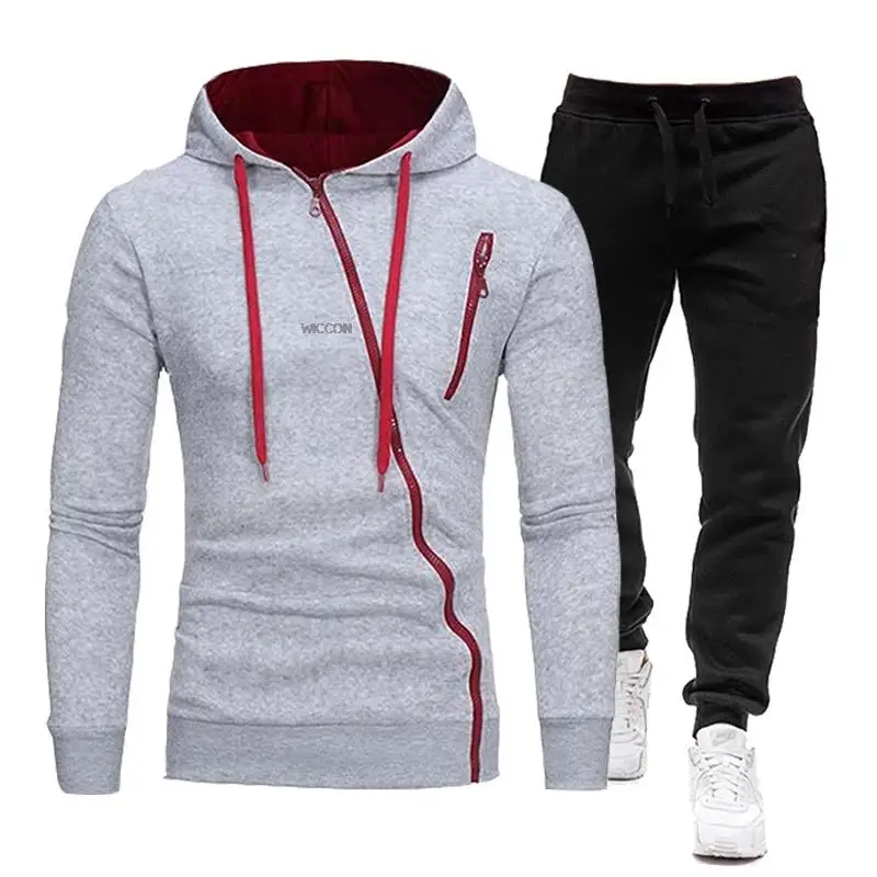 Men's Sets Men's Tracksuit Outdoor Zipper Jackets Pants Sets Casual Hooded Jogging Suit Sportswear Set Fitness Sport Suits Man Clothing mens sweat suits sets