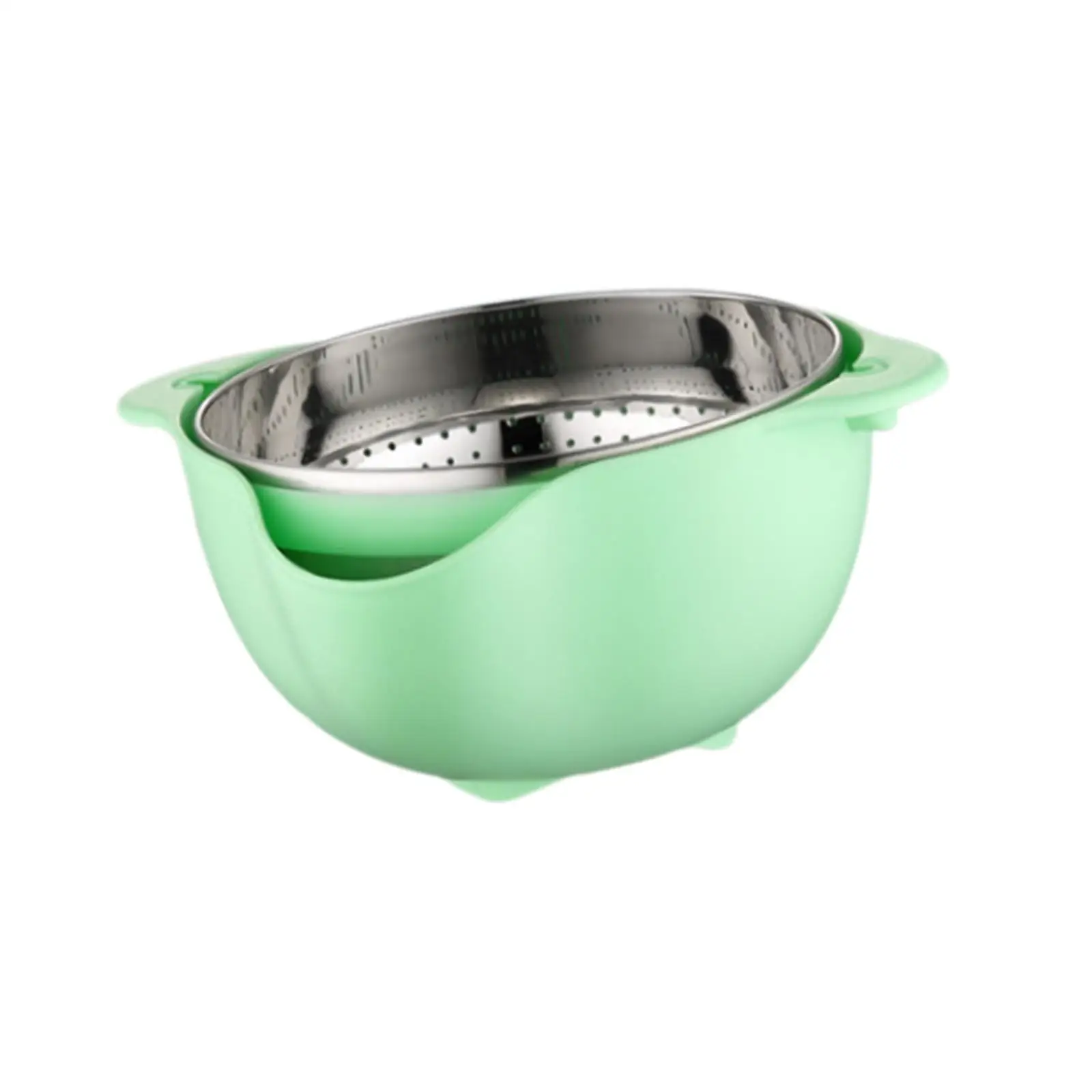 

Double Layered Drain Basket Reusable Rotatable Drainer for Fruits Vegetables