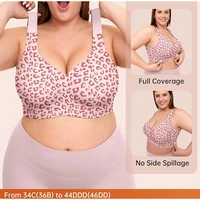 Wireless Seamless Leopard Print Bra No Underwire Push Up Women Lift Bras Full Coverage Plus Size Bralette Daily Wear Soft Bra - Image 3