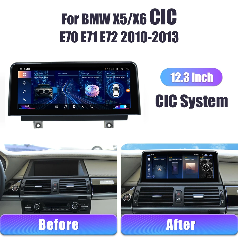 LCD Digital Dashboard Cluster Panel Cockpit Voor For BMW X5 6 (CCC CIC system) E70 E71 E72 2007-13 Car Radio Android 13.0 Player