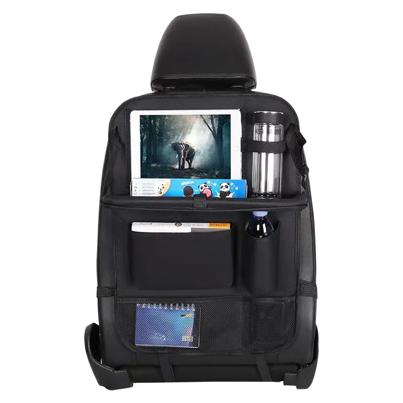 Foldable Car Seat Organizer with Tray & Tablet Holder 5