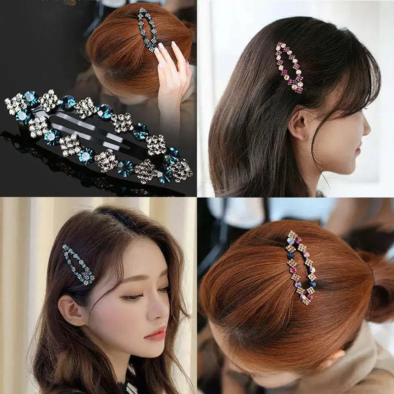 

Shiny Rhinestone Elegant Hair Clips Women Girls Crystal Hairpin Fashion Barrettes Hair Accessories Hairclip Hairgrips Headwear