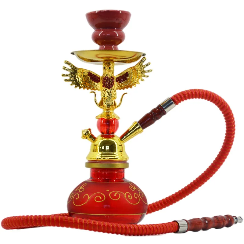Arab Glass Eagle Shisha Hookah Set With Hookah Hose Ceramic Bowl Cachimba Nargile Sheesha Narguile Chicha Water Pipe