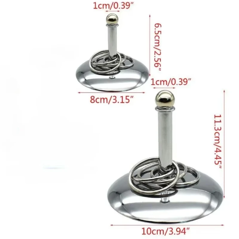 Bird Parrots Interactive Training Toy Intelligence Development Stacking Metal Ring Exercise Sets Birds Supplies Bird Accessories
