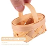 AFBC 72Pcs Wood Chip Mini Baskets Manual Woven Baskets Ornaments Candy Storage Box 2