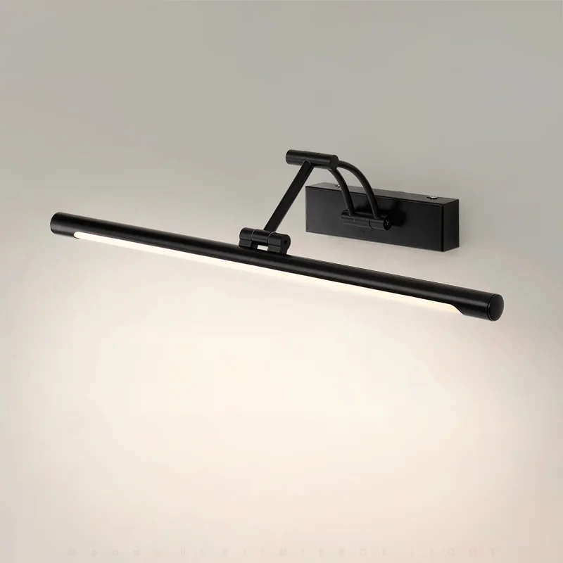 Mirror Headlight Led Bathroom Perforation-free Bathroom Mirror Cabinet Retractable Folding Makeup Bedroom Light