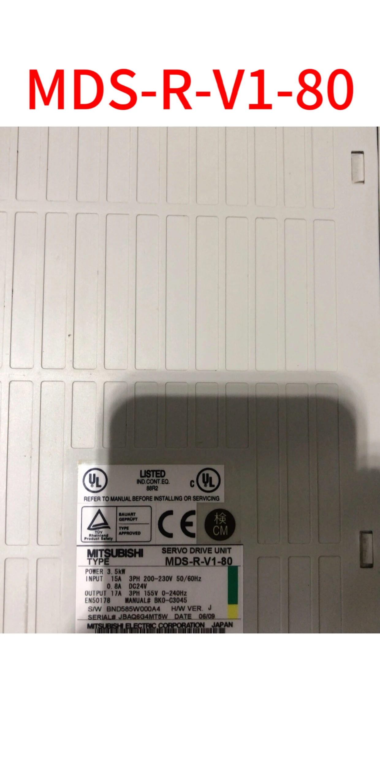 

Second-hand MDS-R-V1-80 test ok