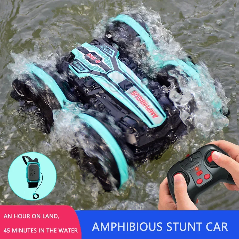 Newest High-tech Remote Control Car 2.4G Amphibious Stunt RC Car Double-sided Tumbling Driving Children's Electric Toys for Boy