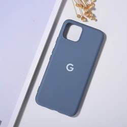 Liquid Silicone TPU Soft Back Bumper Case - Durable & Stylish Protective Cover - Pixel 4A 5G (Grey)