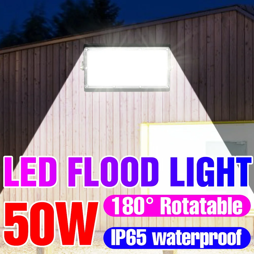 50W LED Outdoor Spotlight 220V Flood Light Bulb Led Lamp Courtyard Lighting Wall Light IP65 Waterproof Street Lamp Led Projector