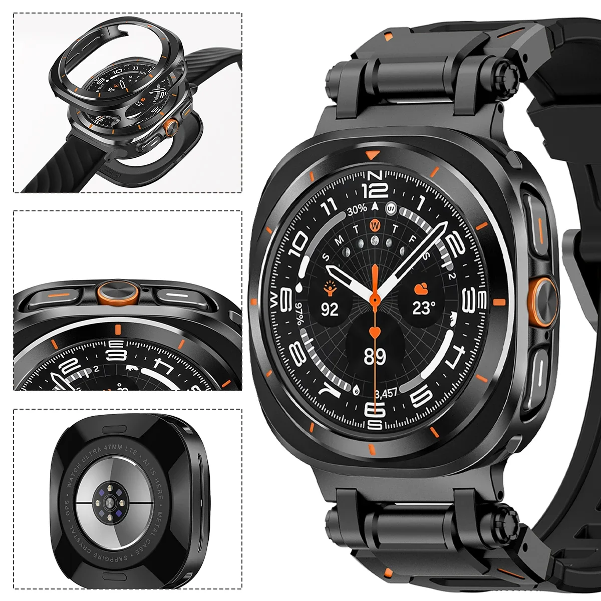 Enhanced Metal Alloy Protective Shell for Galaxy Watch 8 & Ultra Series