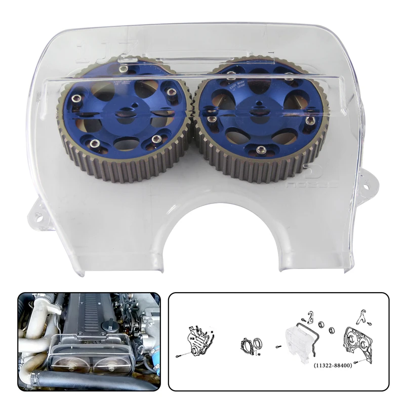 Cam Gear Pulley + Cam Cover For Toyota Supra Chaser Soarer Cresta 1JZ-GTE
