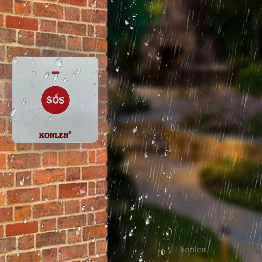Medical alert button Emergency alarm button SOS Help Call Button Solar Emergency Alarm Siren Outdoor Panic Crisis Survival Self Defense for Elderly