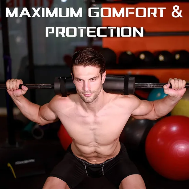 Hombreras gruesas antideslizantes para gimnasio, mancuernas para levantamiento de pesas, soporte para el cuello, almohadilla de protección, entrenamiento de fuerza - Imagen 5
