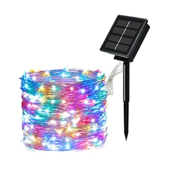 Enchanting Solar LED Fairy Lights - Waterproof Outdoor Garland for Garden Wonderland Christmas Décor (Colorful)