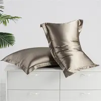 Natural Mulberry Silk Satin Pillowcase for Hair and Skin Superior Quality Pillow Case Solid Color Bedding Pillow Case Cover 1