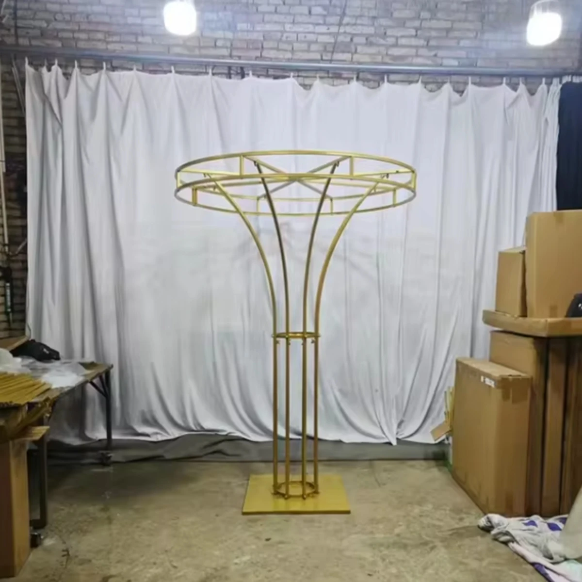 120cm tall)Gold Backdrop Stand Metal Centerpiece Stands Backdrop Wedding Design Arch Wedding For Decoration