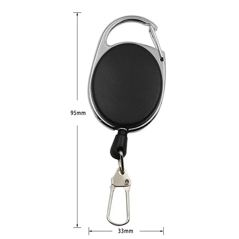 1/4/8pcs Retractable Keychain Badge Scroll ID Badge Holder Card Holder Backpack Lanyard Hiking Buckle Key Ring Retractable Tool