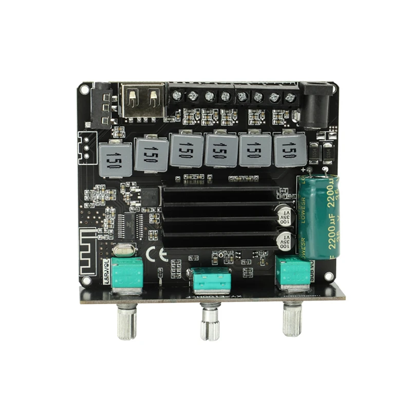 Placa de Amplificador de Áudio Subwoofer Bluetooth 2.1 Canais Ajuste de Baixo e Alto Home Theater Aux Tpa3116d2 50w x Mais 100w - Image 5
