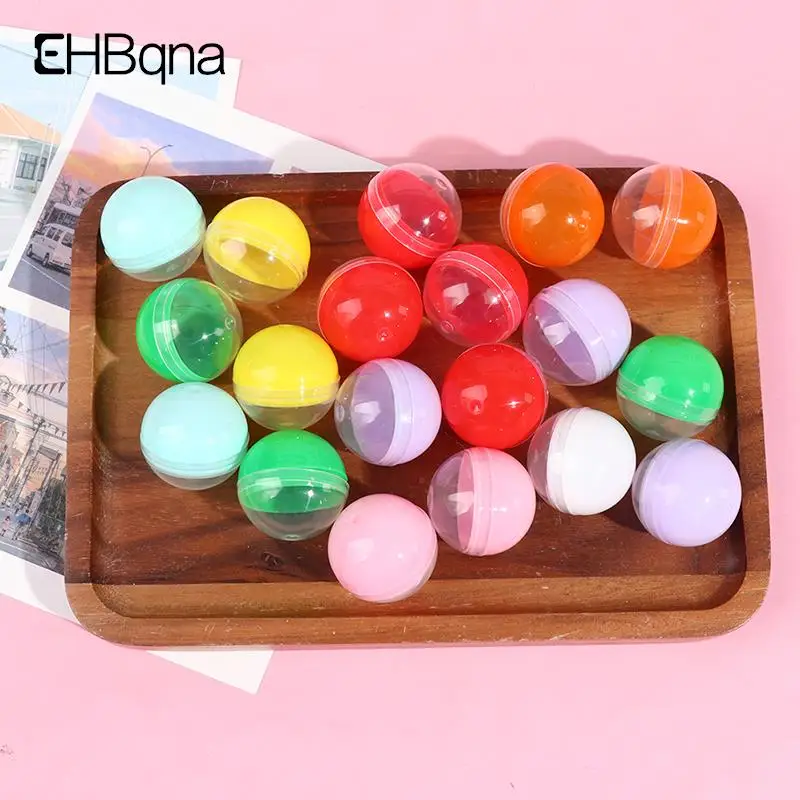 

Hot sale 100Pcs 28 / 32mm Half Color Round Ball Empty Toy Vending Capsules Half Clear Balls