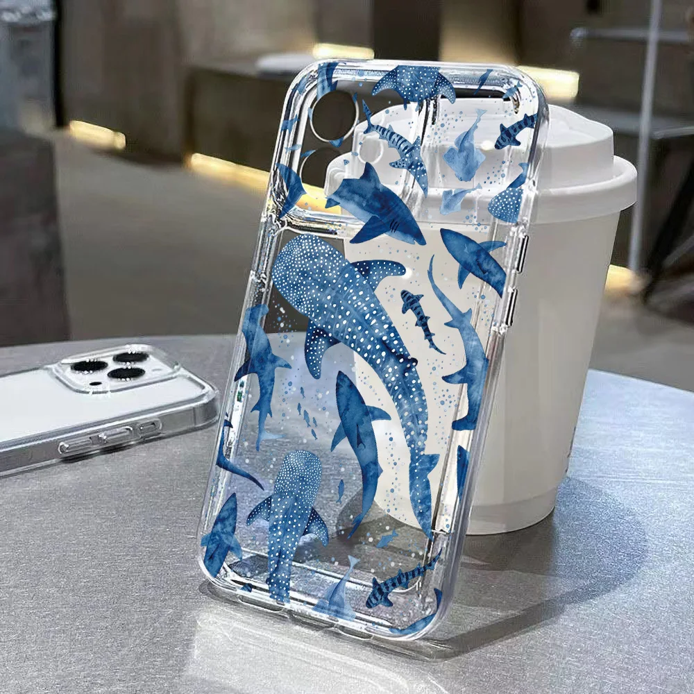 Vibrant Marine Life Transparent Phone Case Cover
