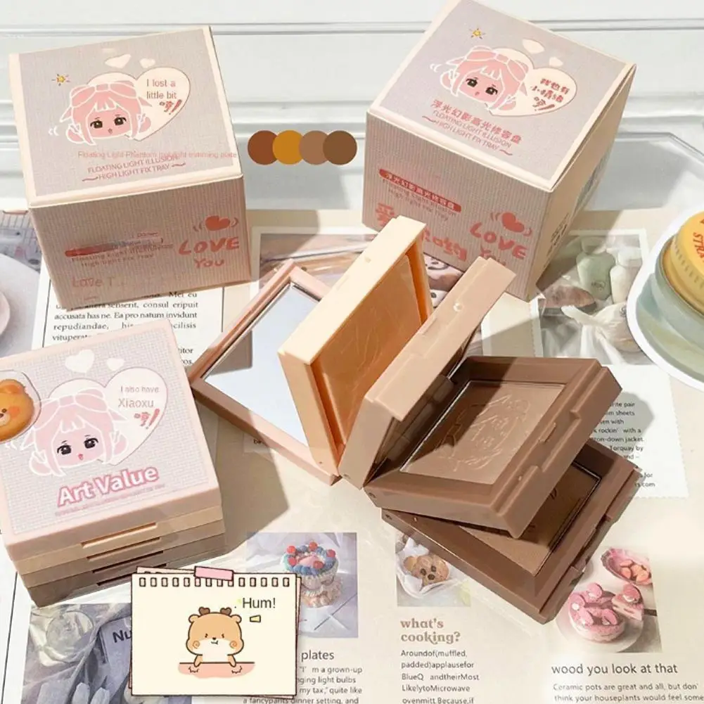 

Art Value Cute Little Box Highlight Contouring Blush of Nature Lasting Palette Water Matte A Proof Four Layers Box Blush D7M0